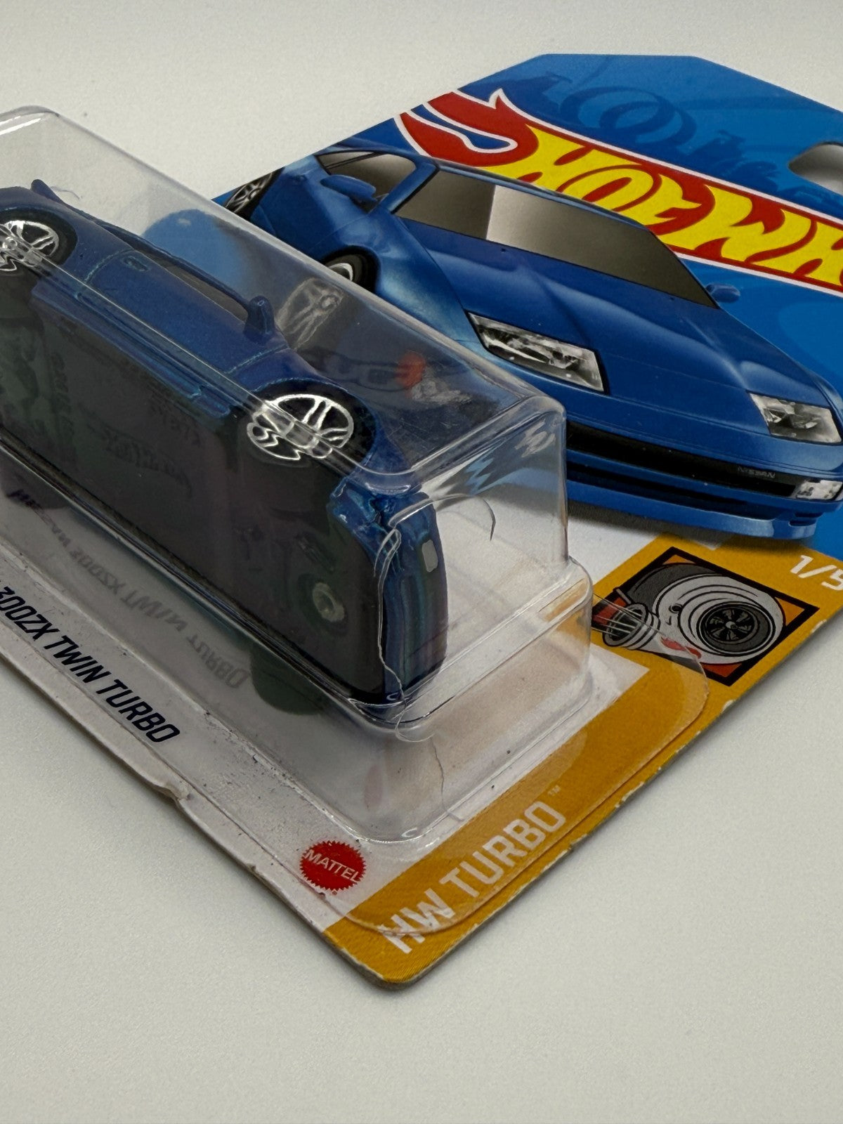 2021 Hot Wheels HW Turbo 1/5 Nissan 300ZX Twin Turbo Card Damage/Cracked Blister