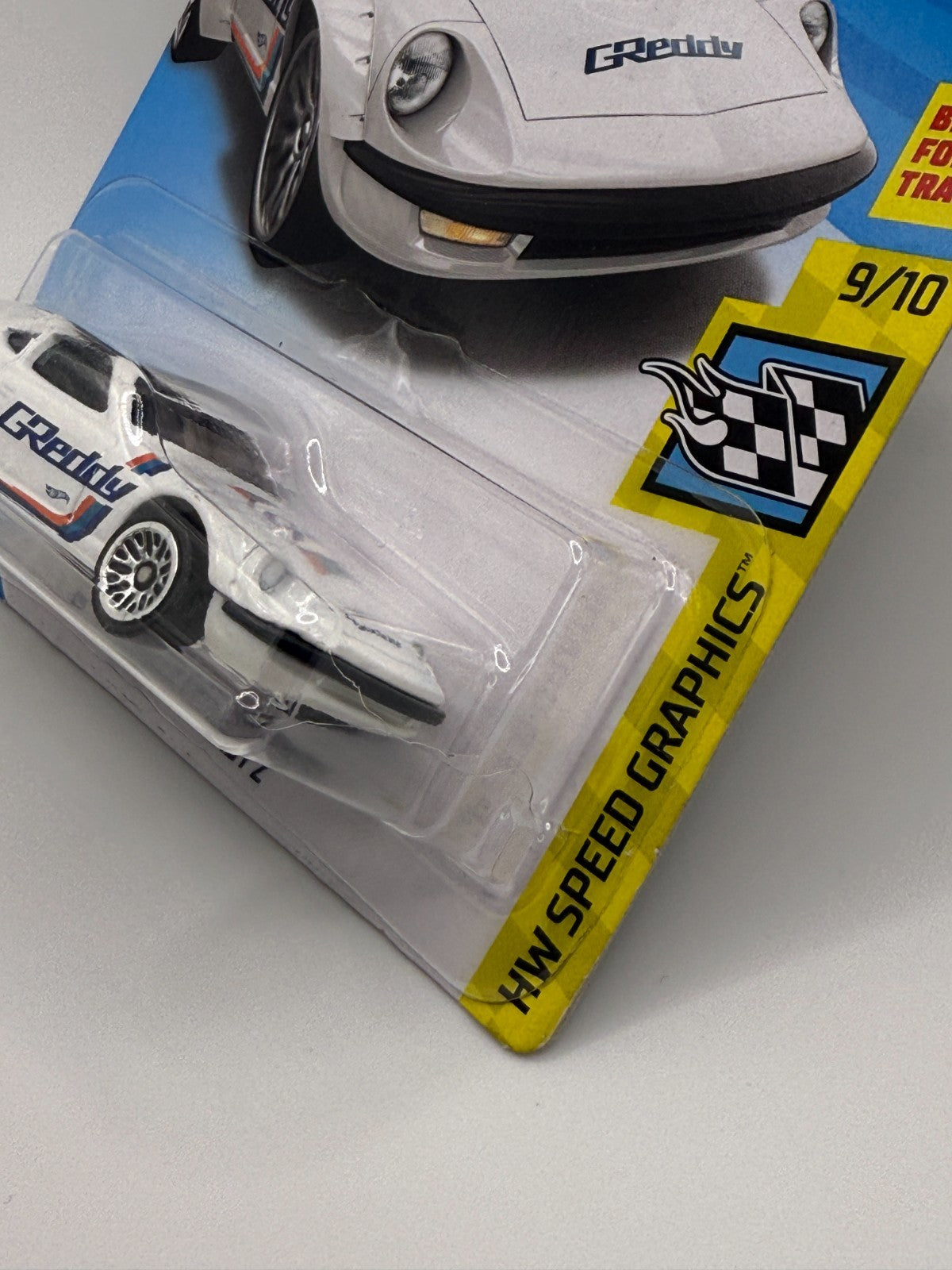 2018 Hot Wheels HW Speed Graphics 9/10 Nissan Fairlady Z Greddy Cracked Blister