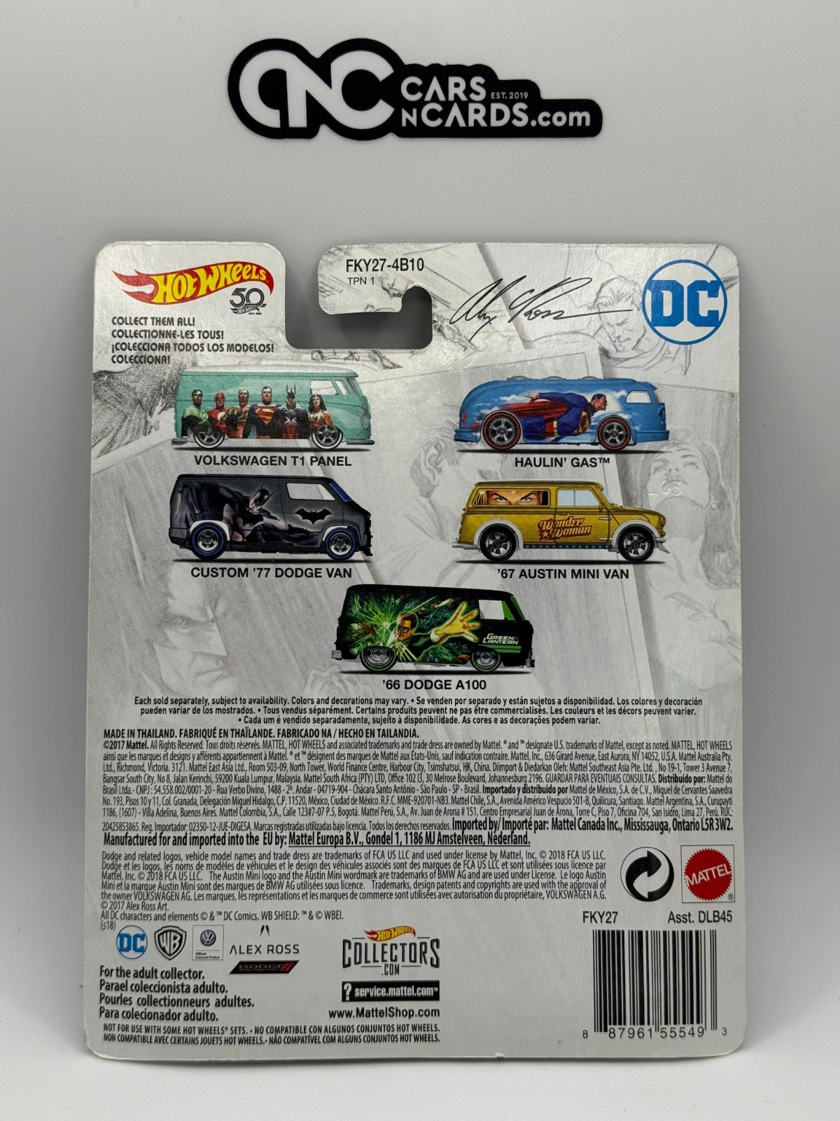 2018 Hot Wheels Premium DC Comics Custom '77 Dodge Van (Cracked Blister)