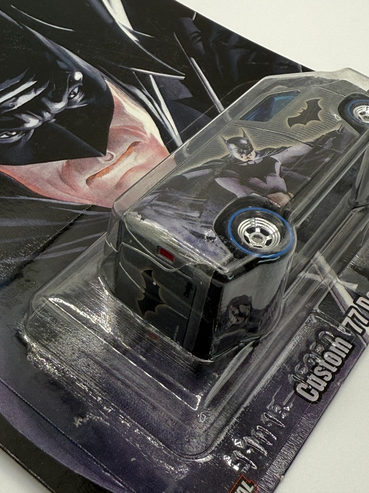 2018 Hot Wheels Premium DC Comics Custom '77 Dodge Van (Cracked Blister)