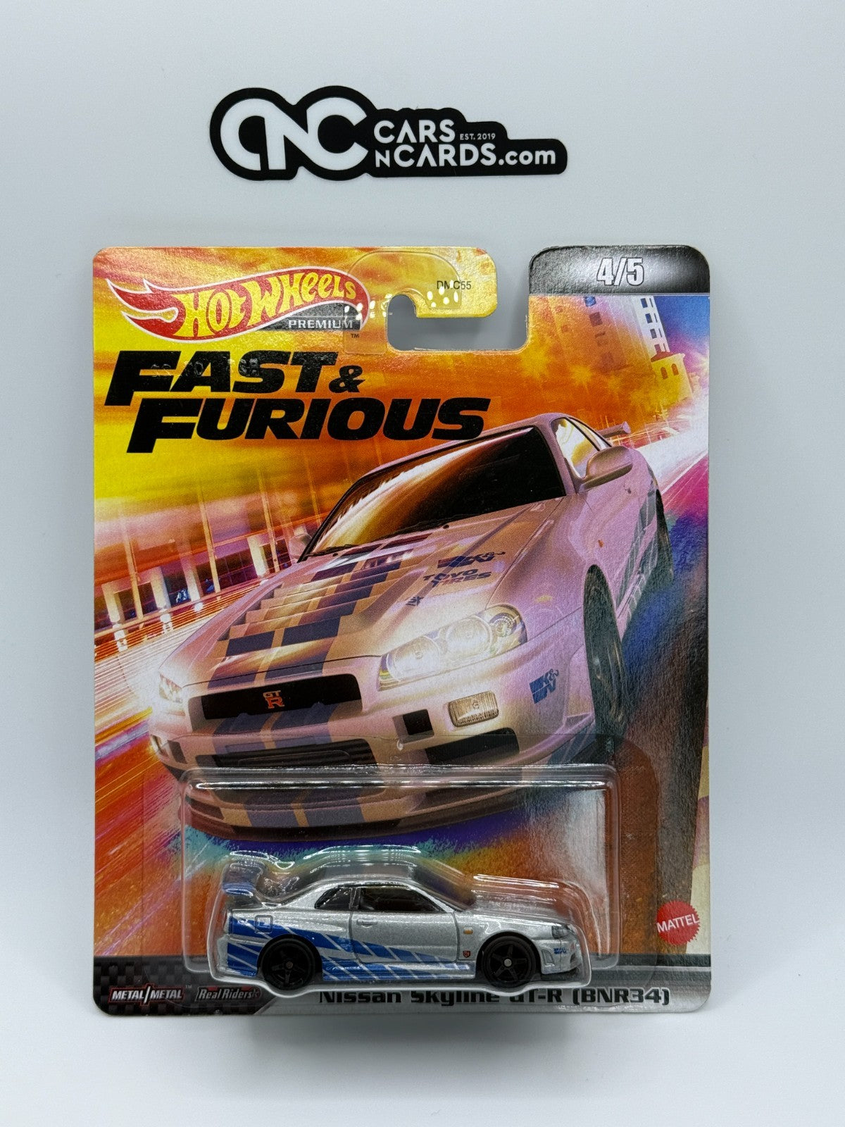 2022 Hot Wheels Premium Fast & Furious 4/5 Nissan Skyline GT-R BNR34 W/Protector
