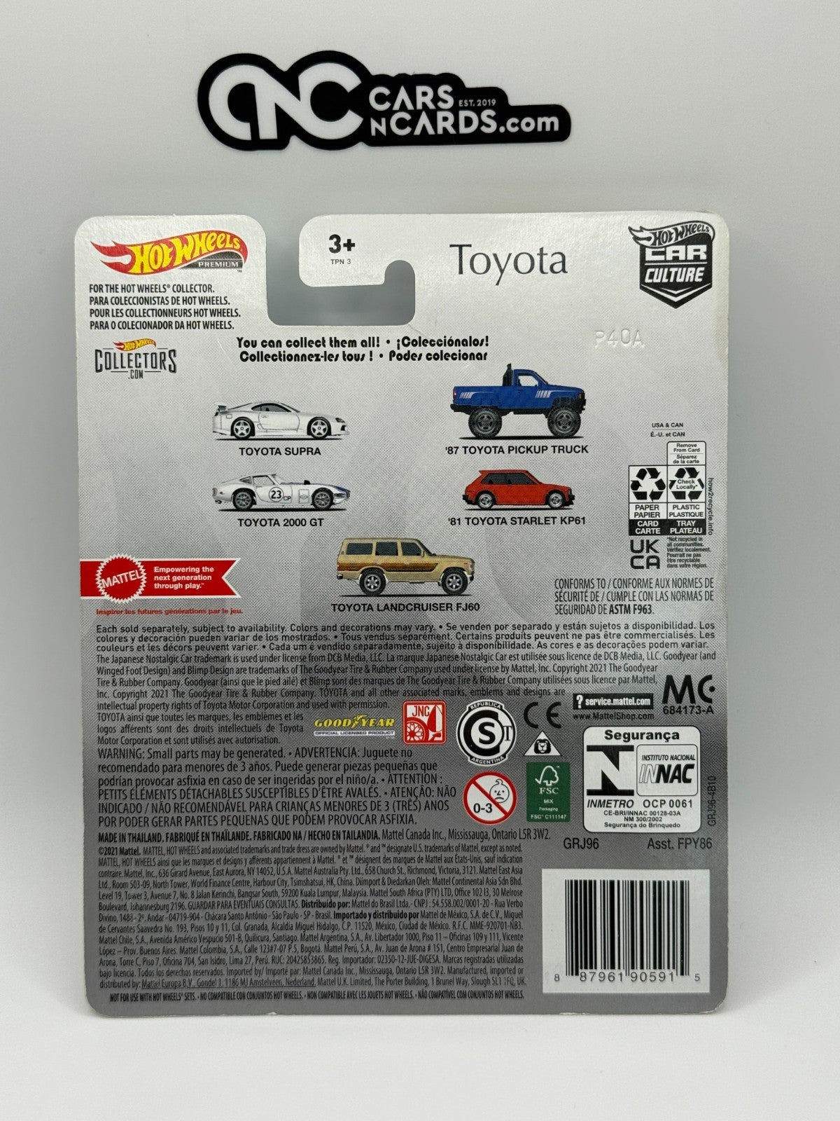 2022 Hot Wheels Premium Car Culture Toyota Series 1/5 Toyota Supra W/Protector