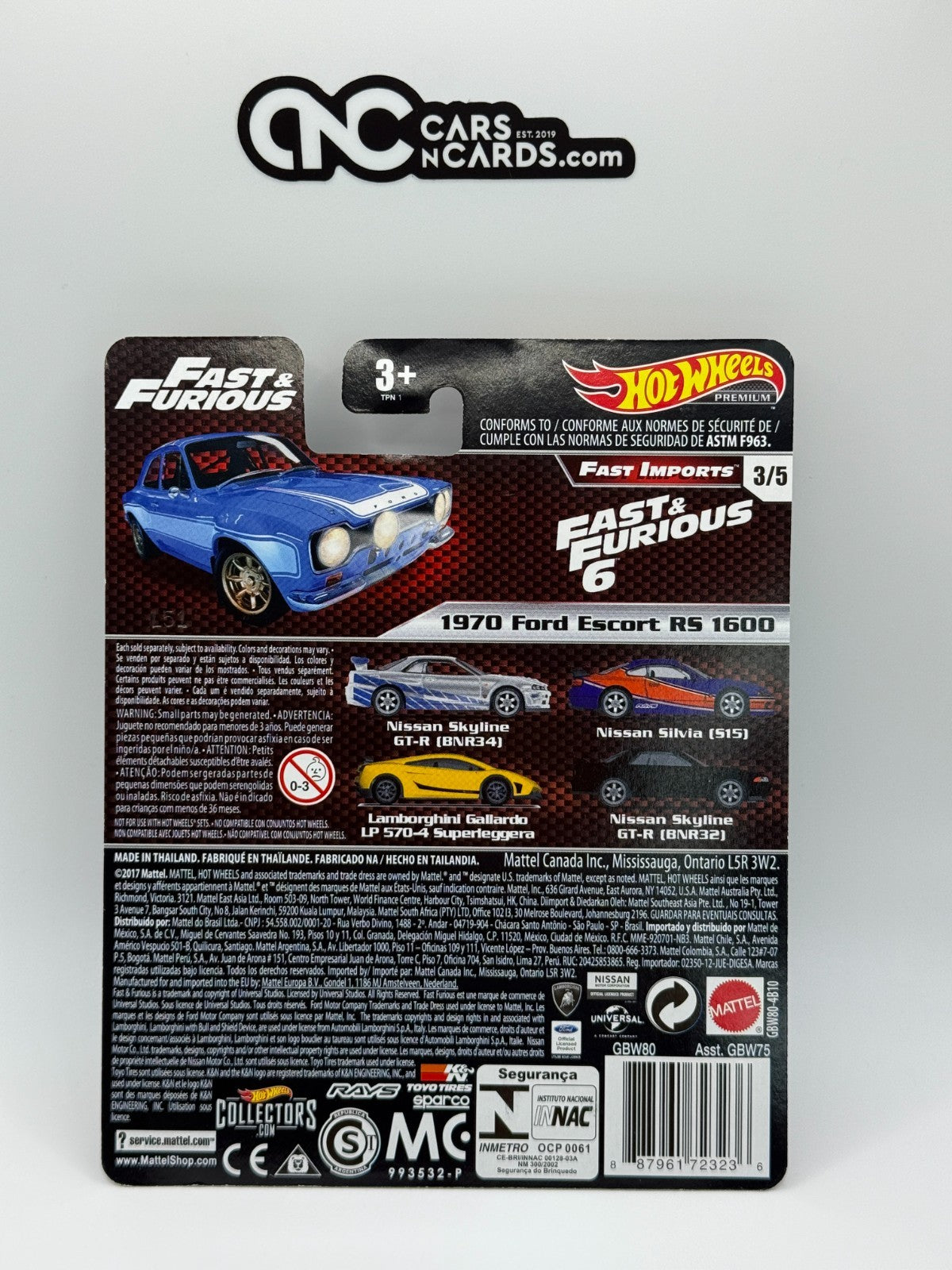 2019 Hot Wheels Premium Fast & Furious Fast Imports Full Set of 5 Cars