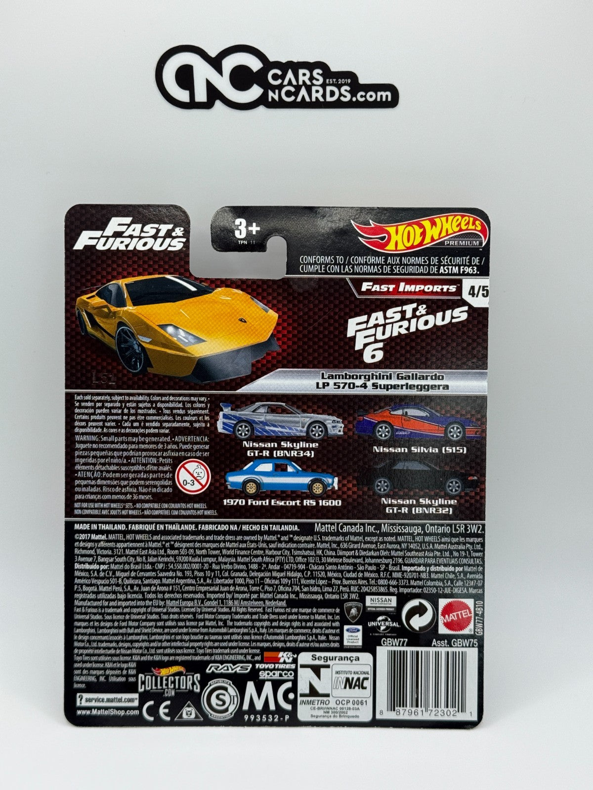 2019 Hot Wheels Premium Fast & Furious Fast Imports Full Set of 5 Cars
