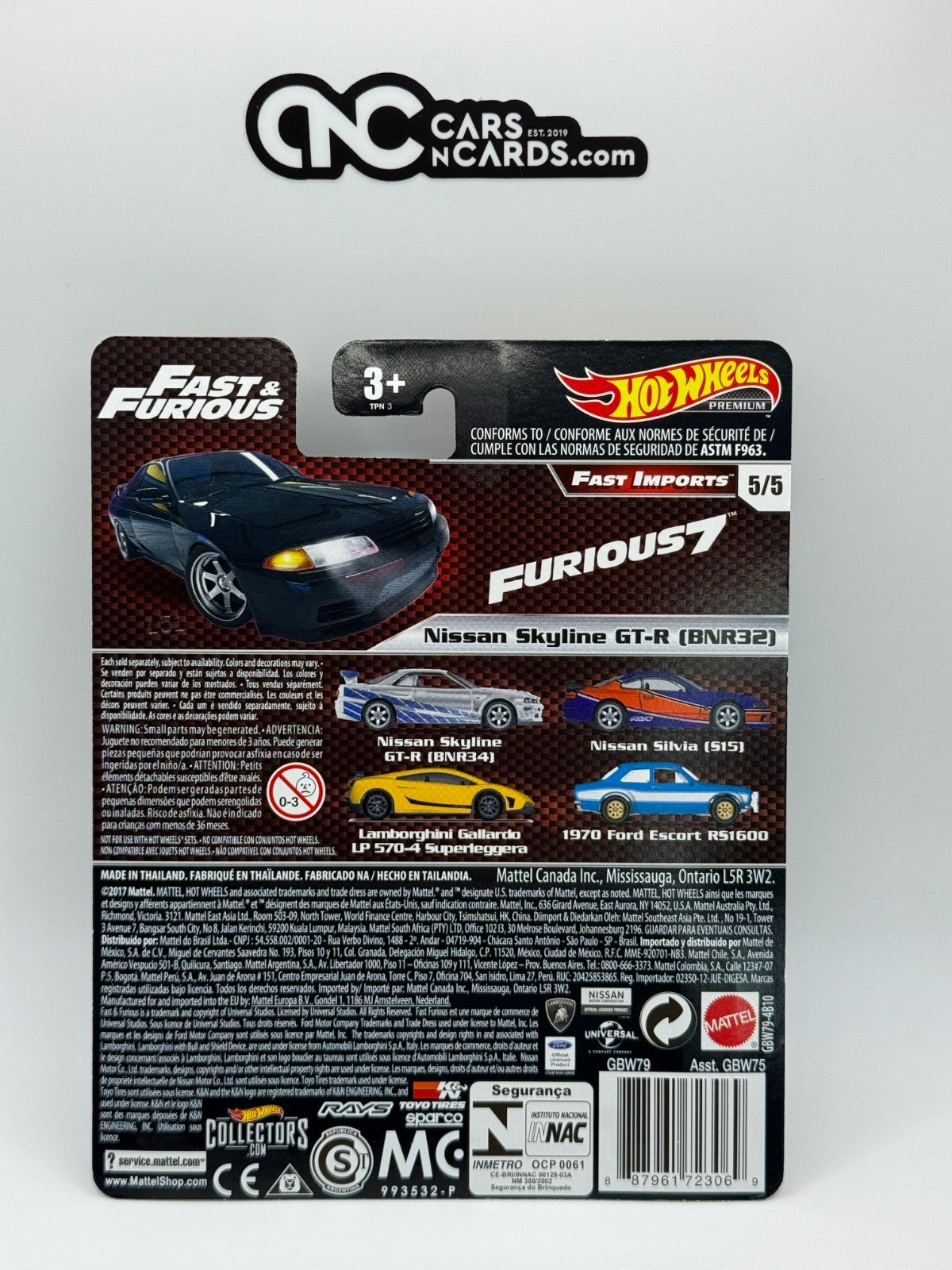 2019 Hot Wheels Premium Fast & Furious Fast Imports Full Set of 5 Cars