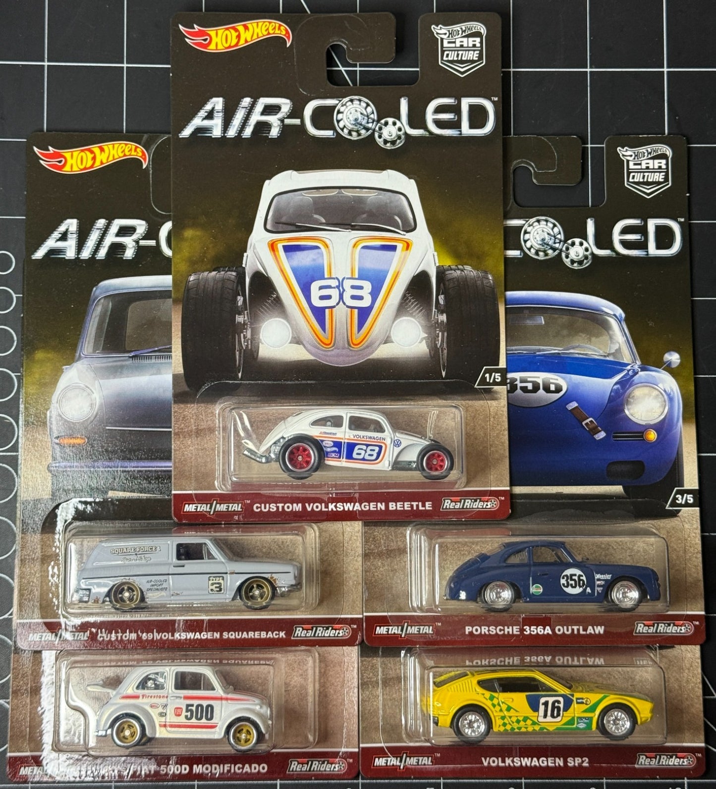 2016 Hot Wheels Premium Car Culture Premium Air Cooled Full Set of 5 Cars