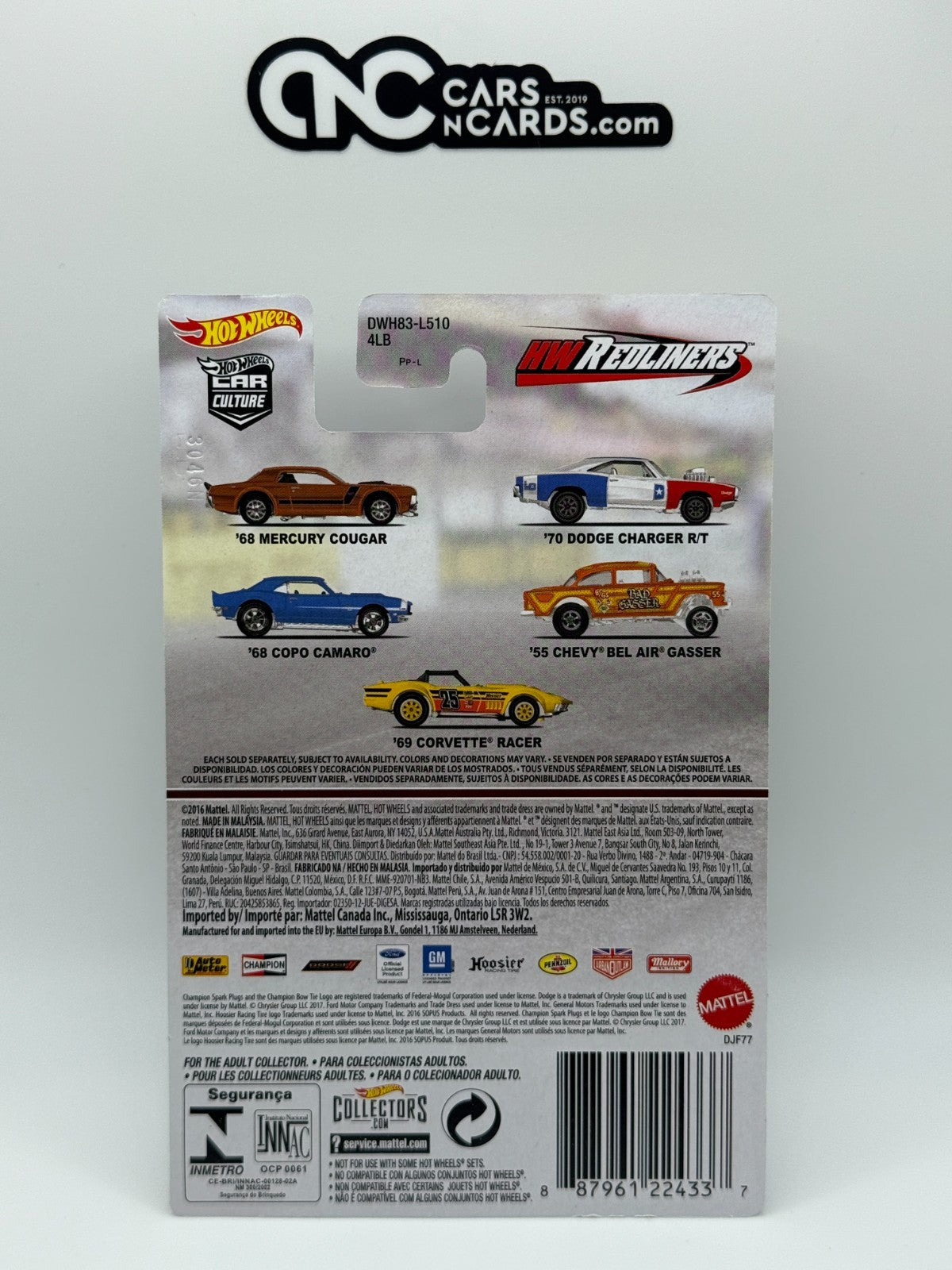 2016 Hot Wheels Premium Car Culture Premium HW Redliners Full Set of 5 Cars