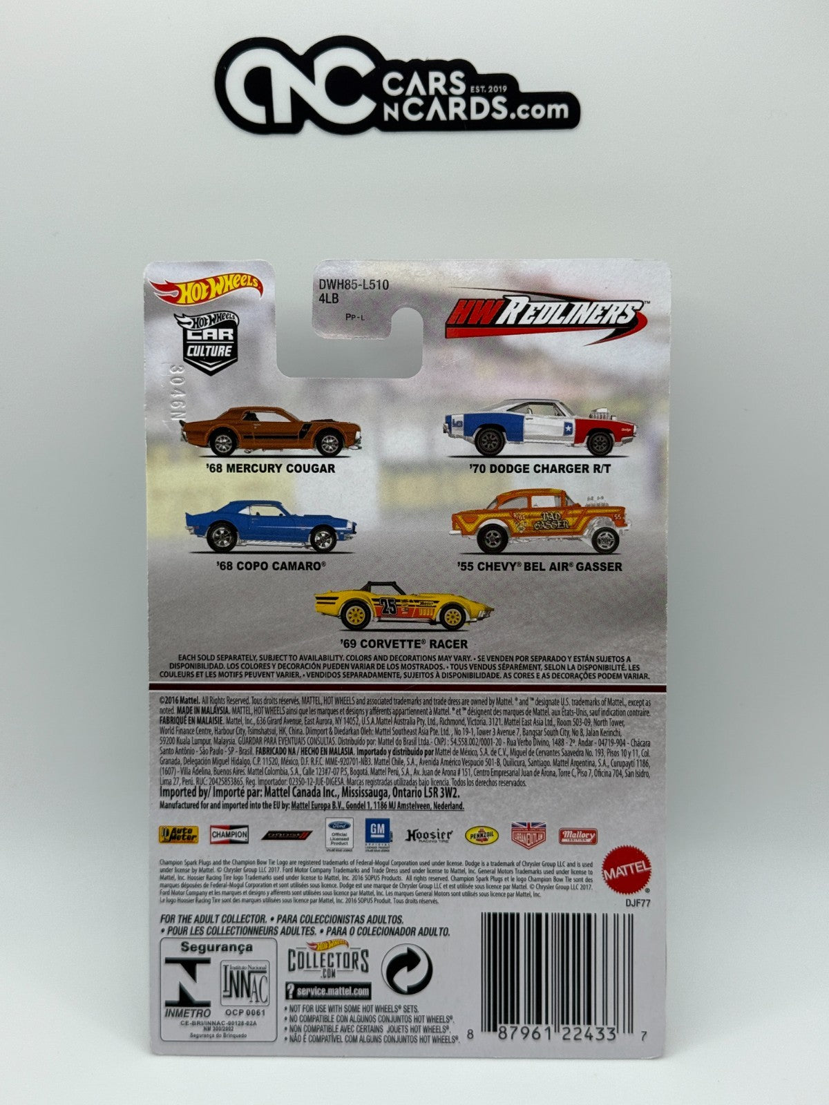 2016 Hot Wheels Premium Car Culture Premium HW Redliners Full Set of 5 Cars