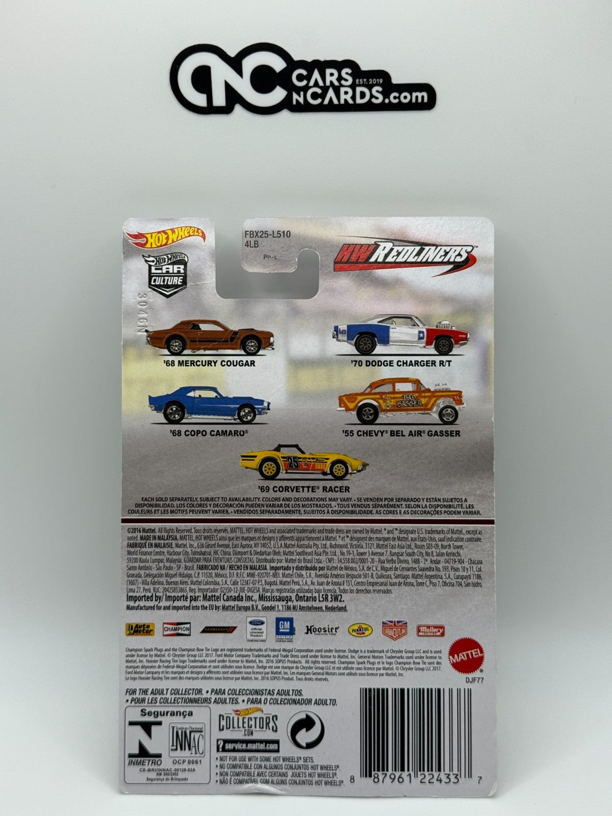 2016 Hot Wheels Premium Car Culture Premium HW Redliners Full Set of 5 Cars