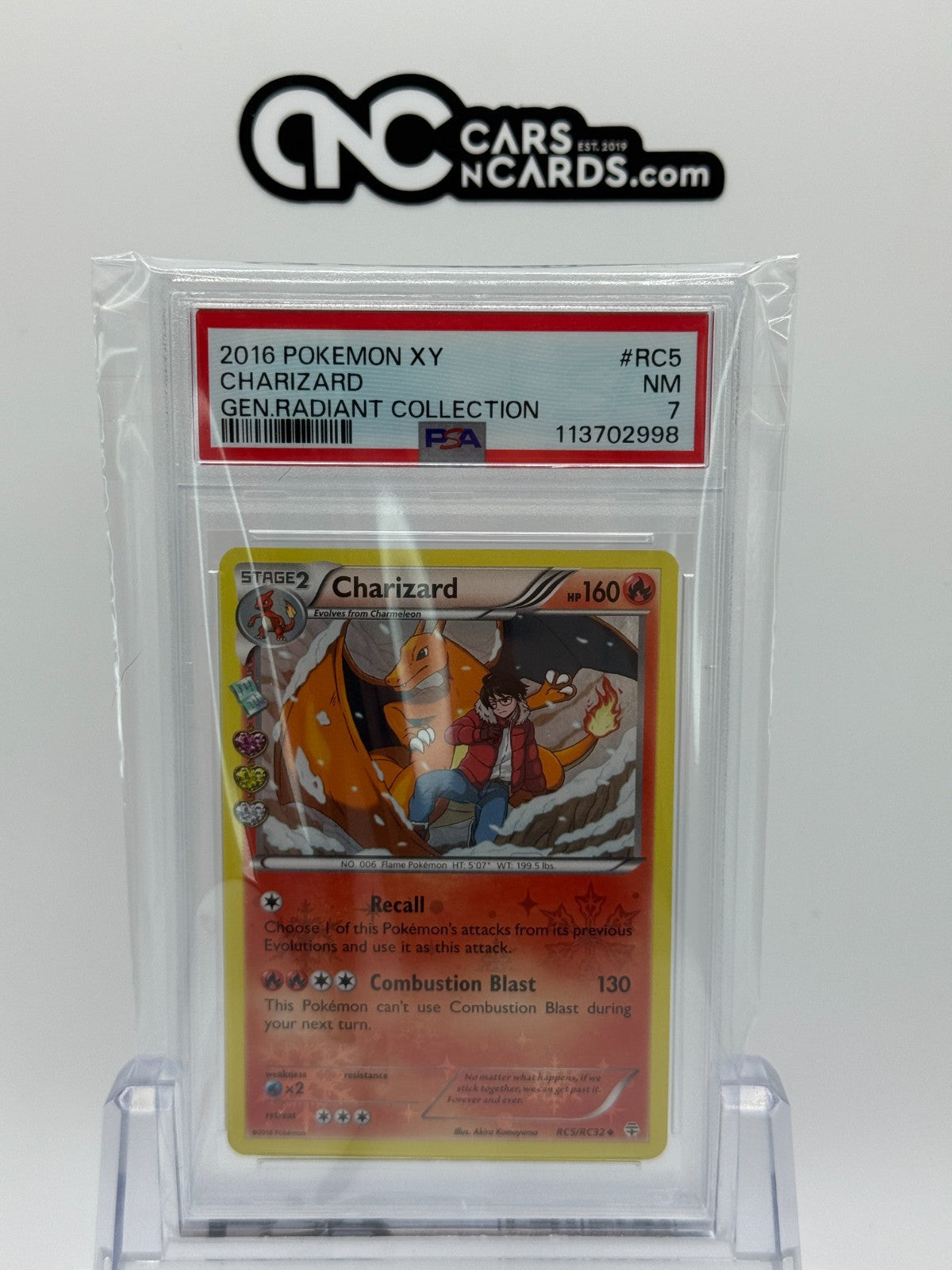 2016 POKEMON XY GENERATIONS RADIANT COLLECTION #RC5 CHARIZARD GEN.RADIANT PSA 7