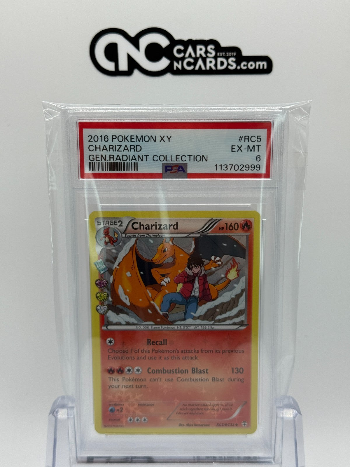 2016 POKEMON XY GENERATIONS RADIANT COLLECTION #RC5 CHARIZARD GEN.RADIANT PSA 6