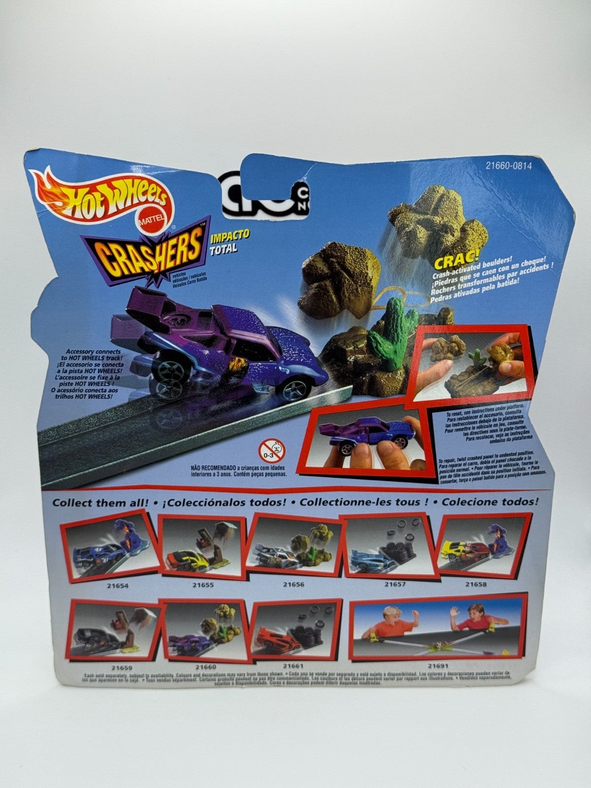 1999 Hot Wheels Crashers Boulder Basher 21660 (Card Crease)