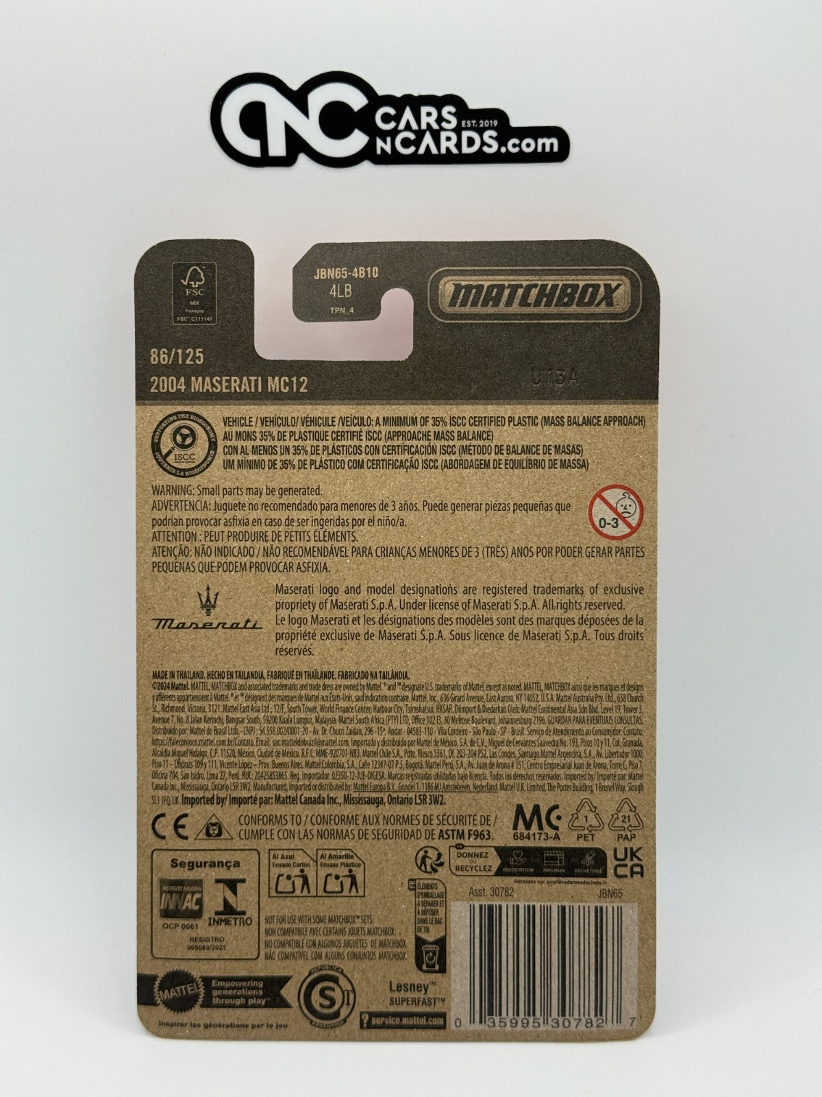 2025 Matchbox 2004 Maserati MC12 86/125