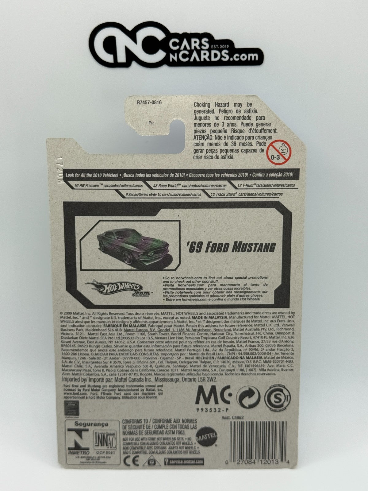 2010 Hot Wheels Super Treasure Hunts 12/12 '69 Ford Mustang With Protector