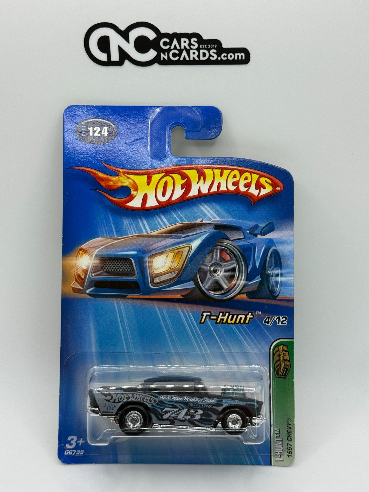 2005 Hot Wheels T-Hunt Treasure Hunt 4/12 1957 Chevy Real Riders With Protector