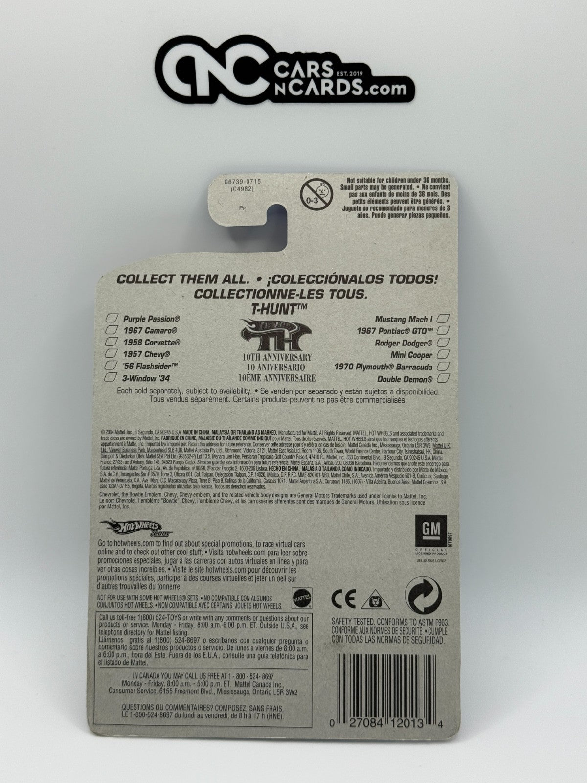 2005 Hot Wheels T-Hunt Treasure Hunt 4/12 1957 Chevy Real Riders With Protector