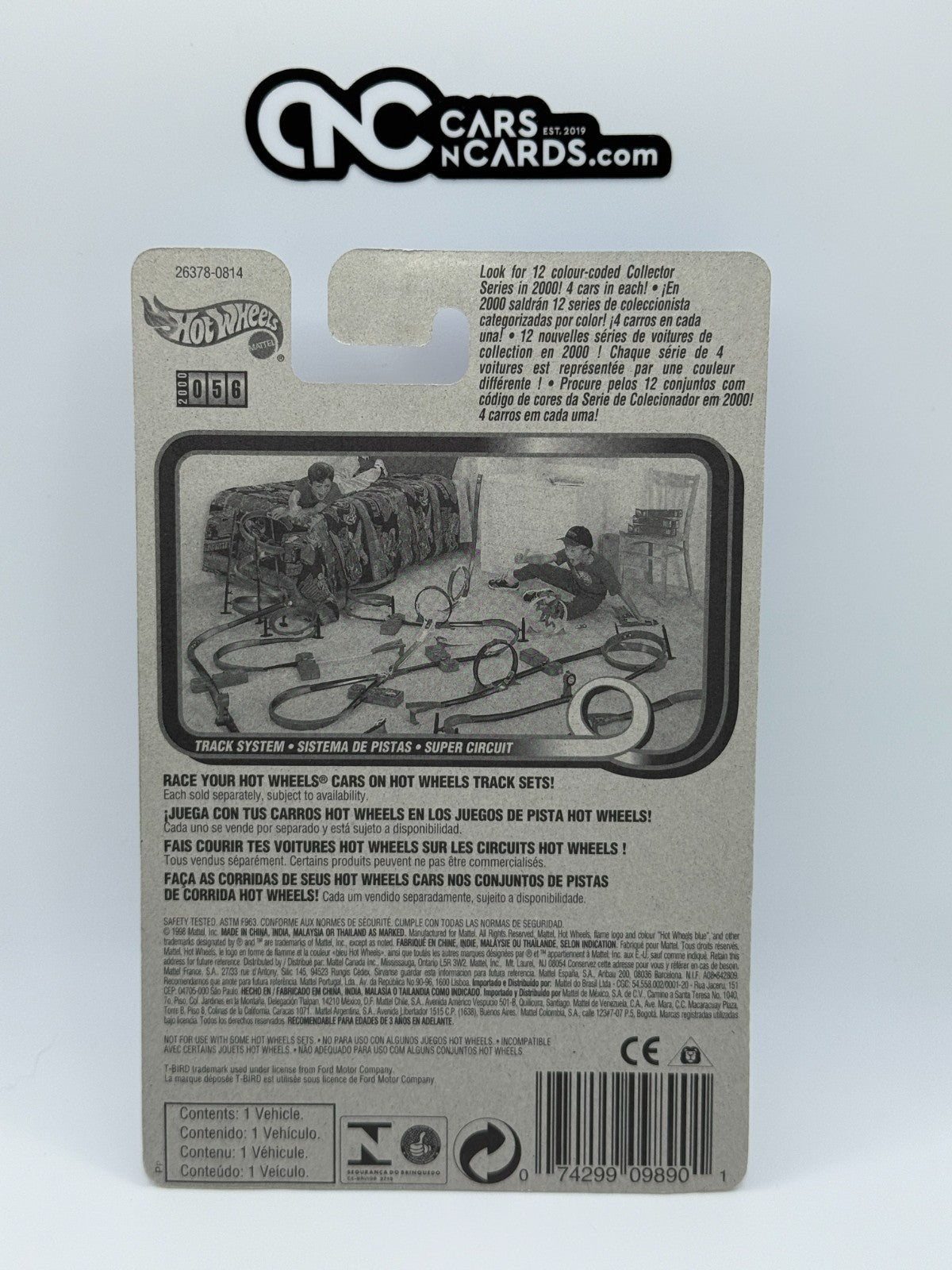 2000 Hot Wheels T-Hunt Treasure Hunt 8/12 T-Bird 1957 With Protector