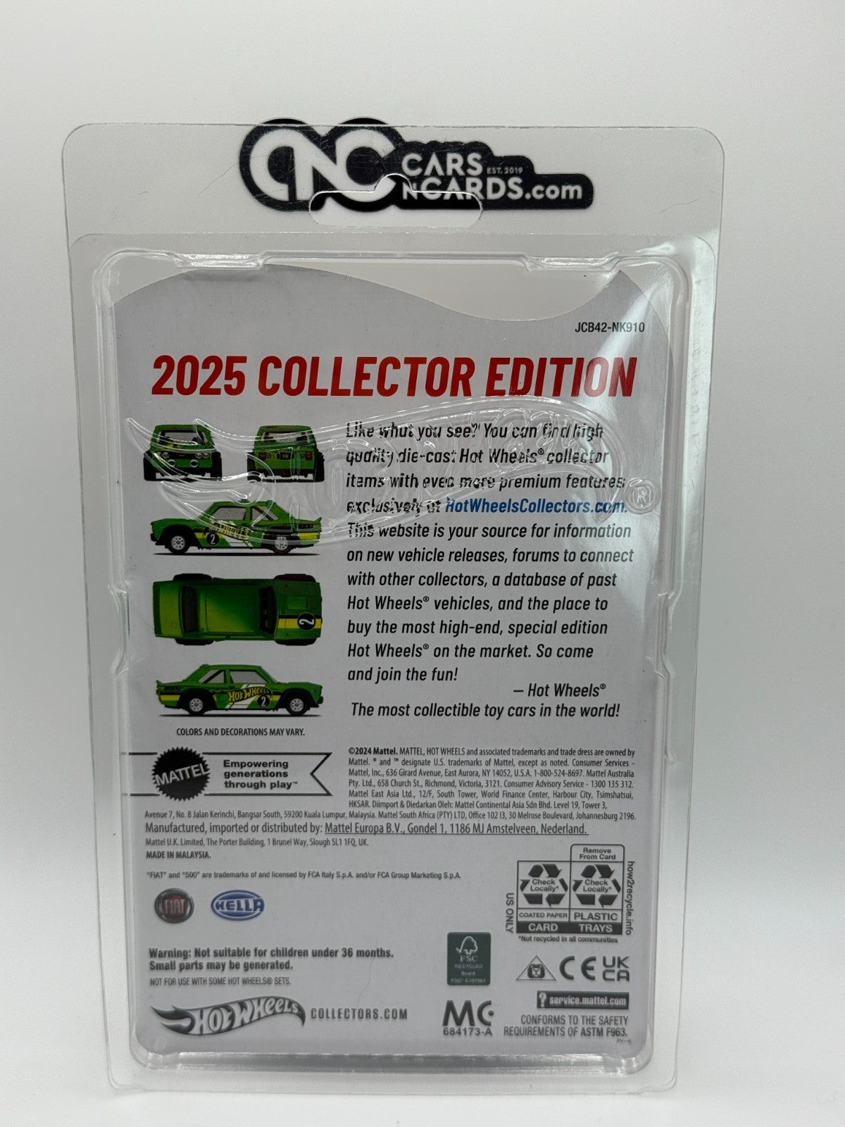 2025 Hot Wheels Mail In Collector Edition Fiat 131 Abarth With Protector