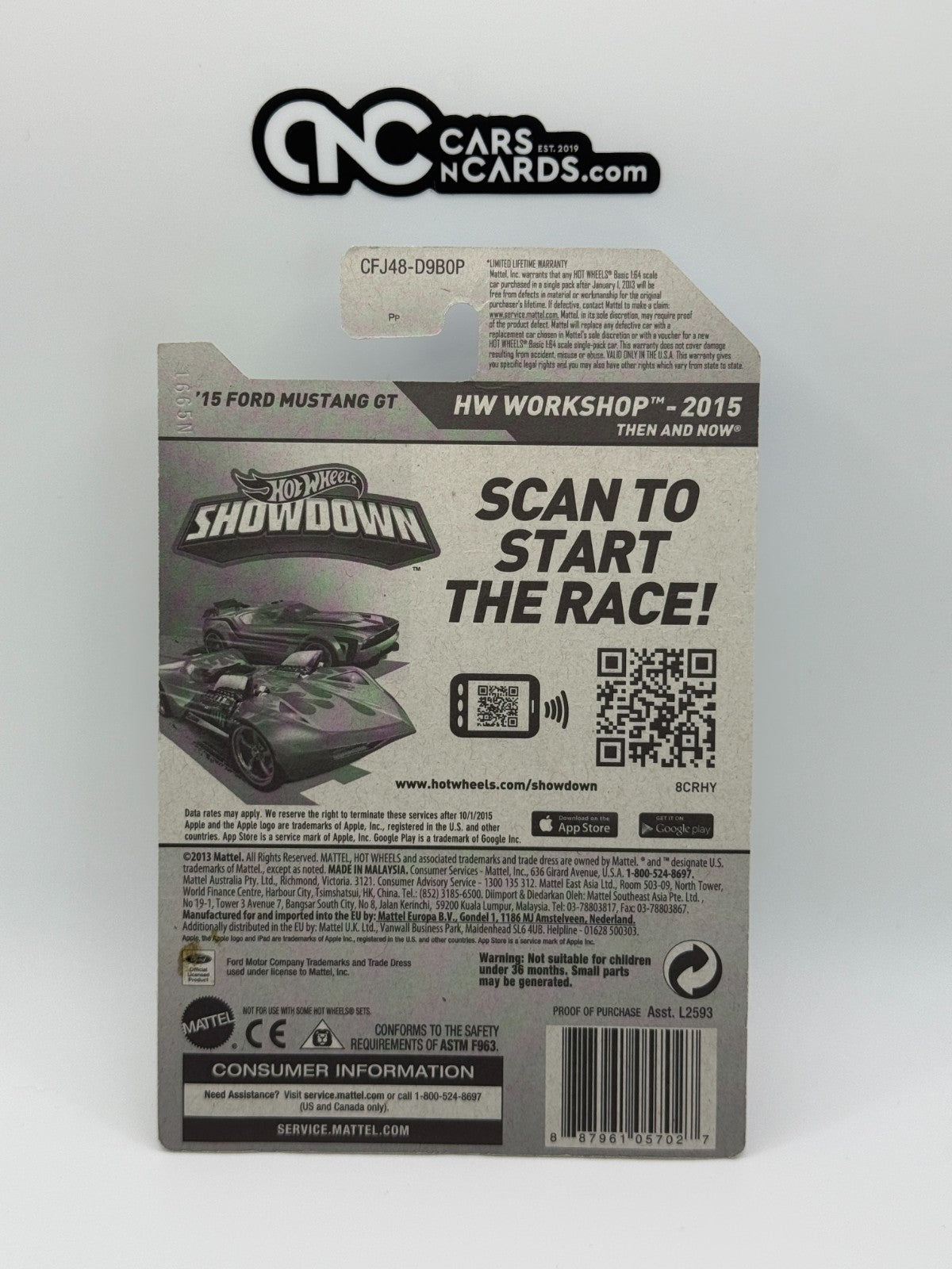 2015 Hot Wheels HW Workshop '15 Ford Mustang GT (Card Damage)