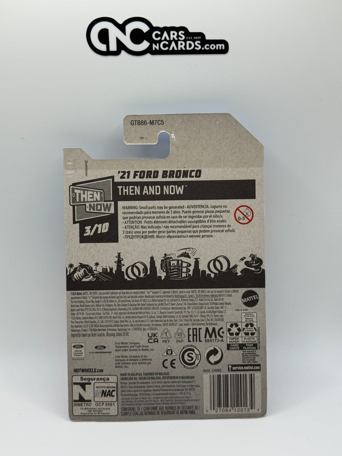 2021 Hot Wheels Then and Now 3/10 '21 Ford Bronco (Soft Corners)