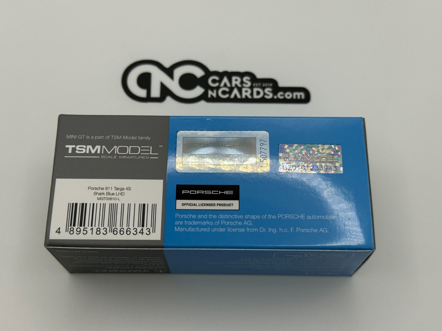 Mini GT 1:64 Porsche 911 Targa 4S Shark Blue 610 Open Box (Small Dent on Box)