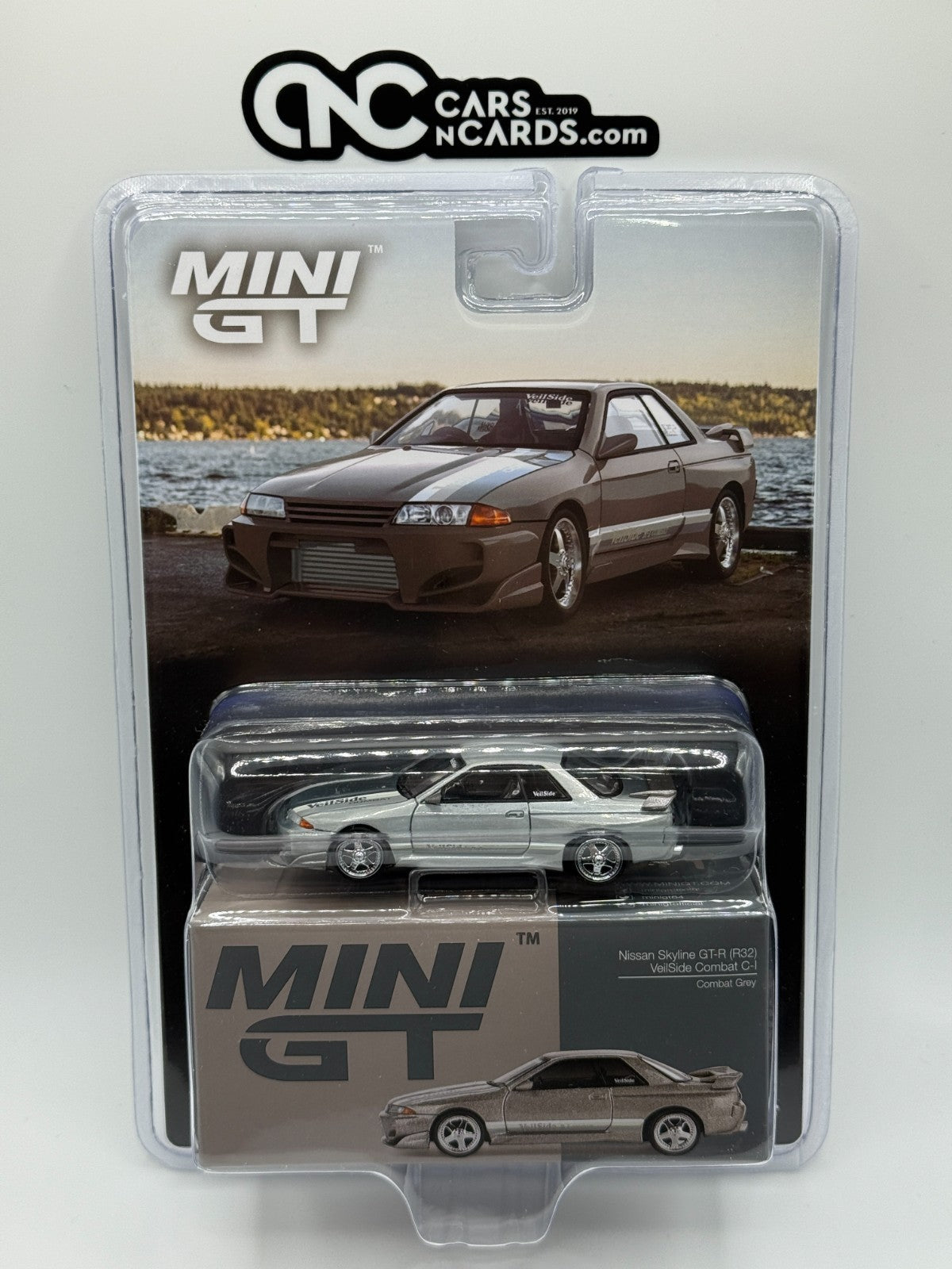 Mini GT 1:64 Nissan Skyline GT-R (R32) Veilside Combat Grey RAW