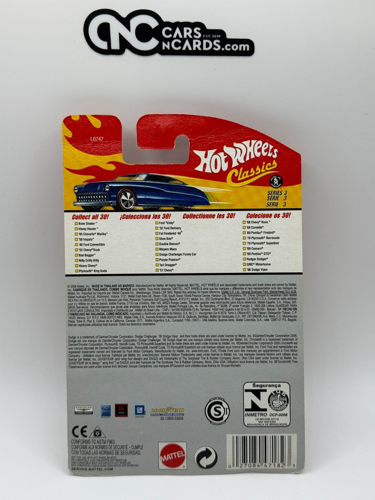 2007 Hot Wheels Classics Series 3 Tail Dragger 19-30 Pink (Card Crease)