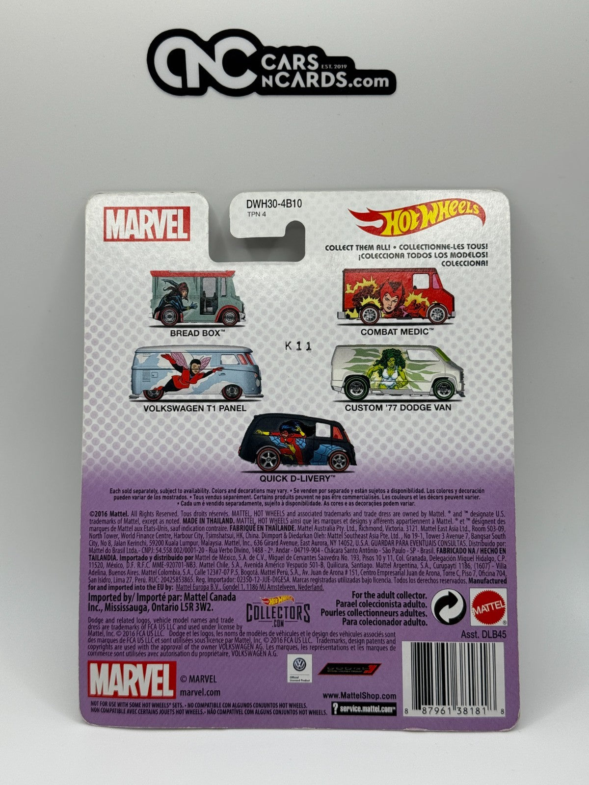 2017 Hot Wheels Premium Pop Culture Women of Marvel She Hulk '77 Dodge Van