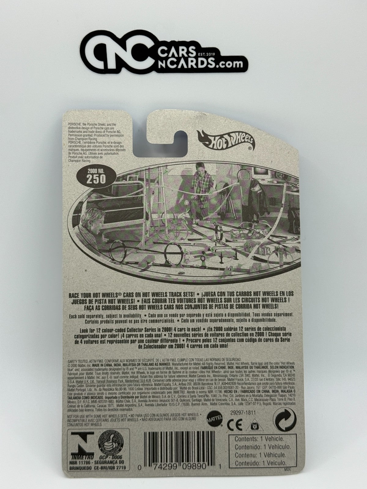 2000 Hot Wheels Porsche 911 GT1-98 White Collector #250