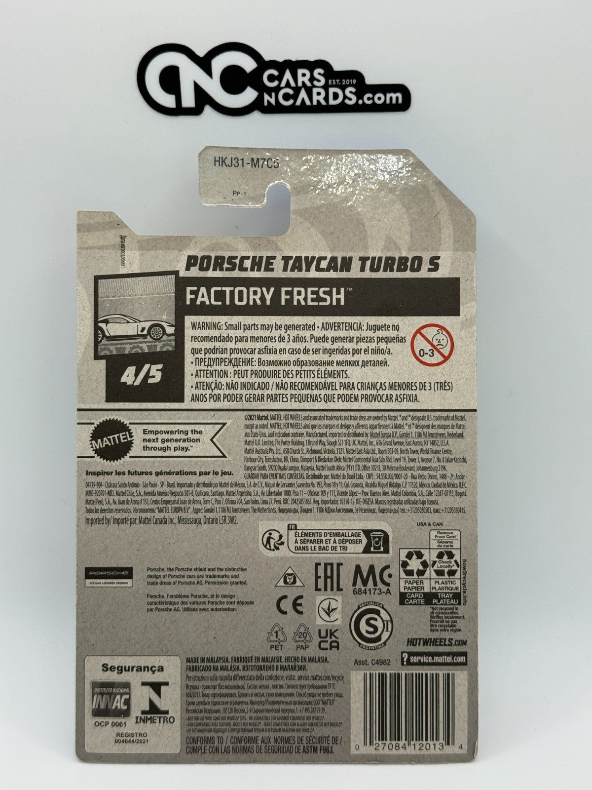 2023 Hot Wheels Factory Fresh 4/5 Green Porsche Taycan Turbo S