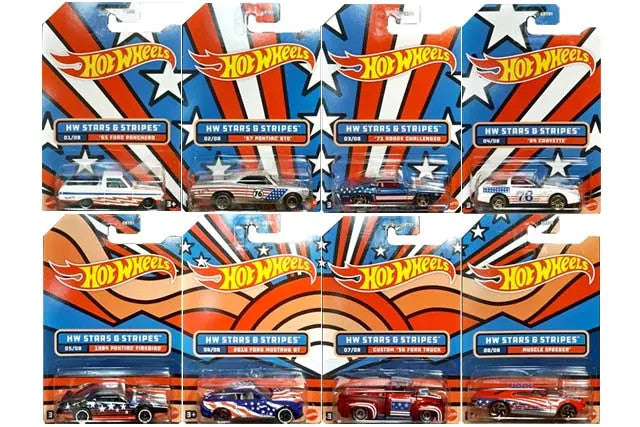 2022 Hot Wheels HW Stars & Stripes Full Set of 8