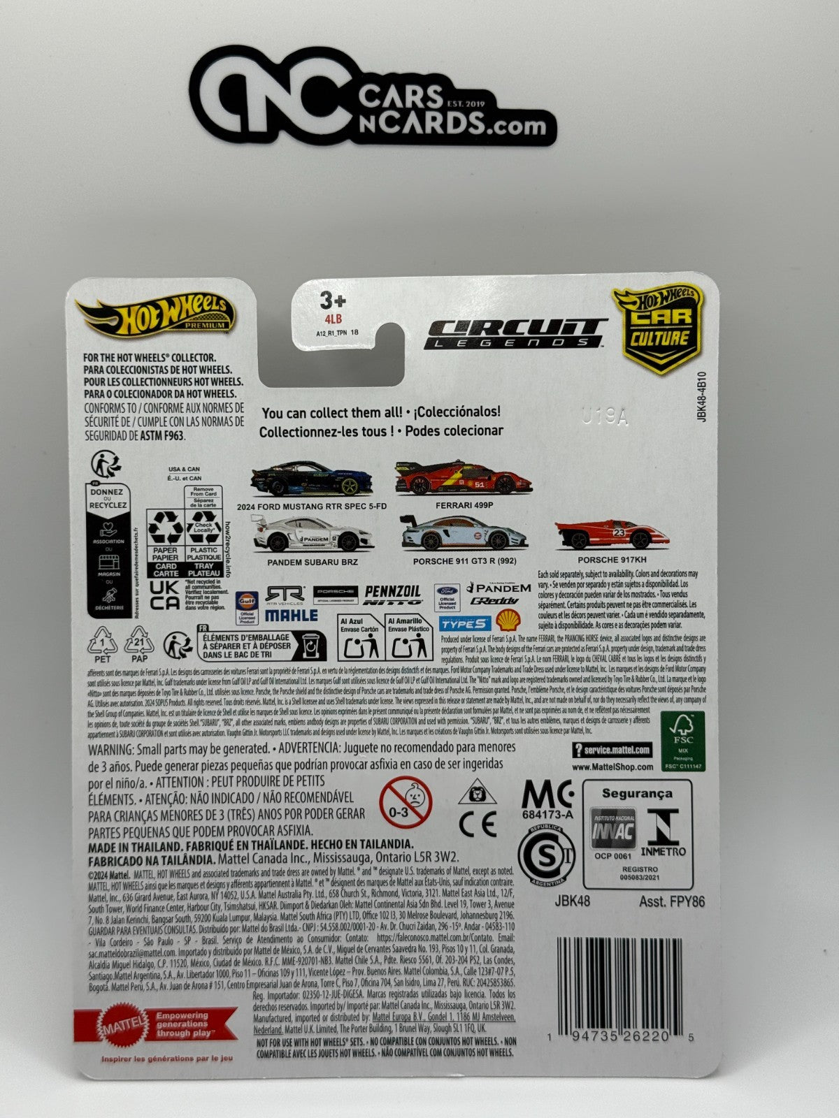 2025 Hot Wheels Premium Car Culture Circuit Legends 1/5 2024 Ford Mustang RTR FD