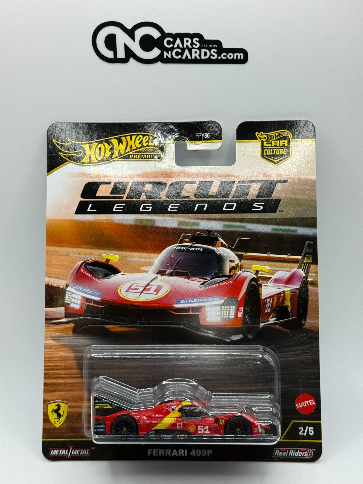 2025 Hot Wheels Premium Car Culture Circuit Legends 2/5 Ferrari 2025 Hot Wheels Premium Car Culture Circuit Legends 2/5 Ferrari