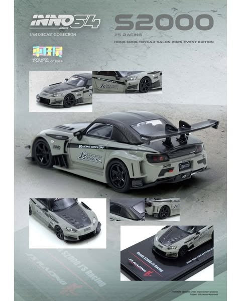 INNO64 1:64 Honda S2000 J'S Racing Hong Kong ToyCar Salon 2025 Exclusive Model