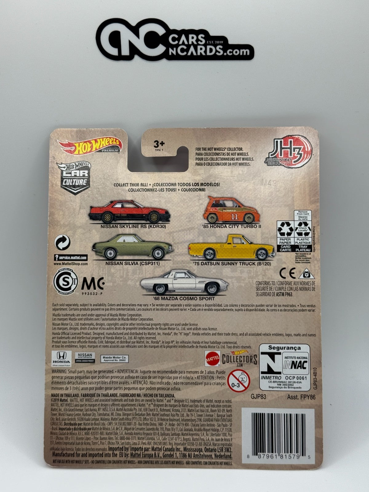 2020 Hot Wheels Premium Car Culture Japan Historics 3 '85 Honda City Turbo II