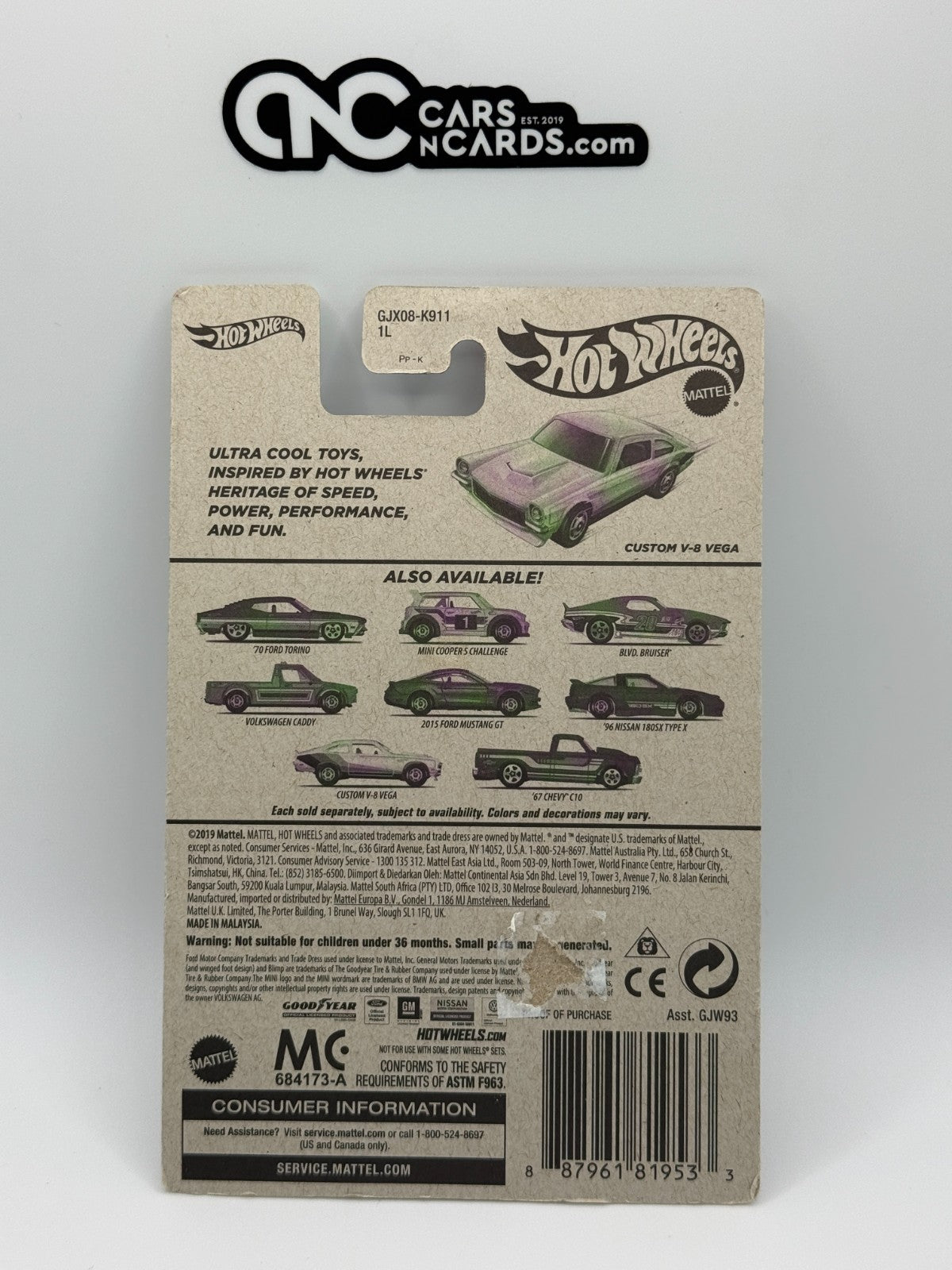 2020 Hot Wheels Flying Customs Custom V-8 Vega (Card Damage)