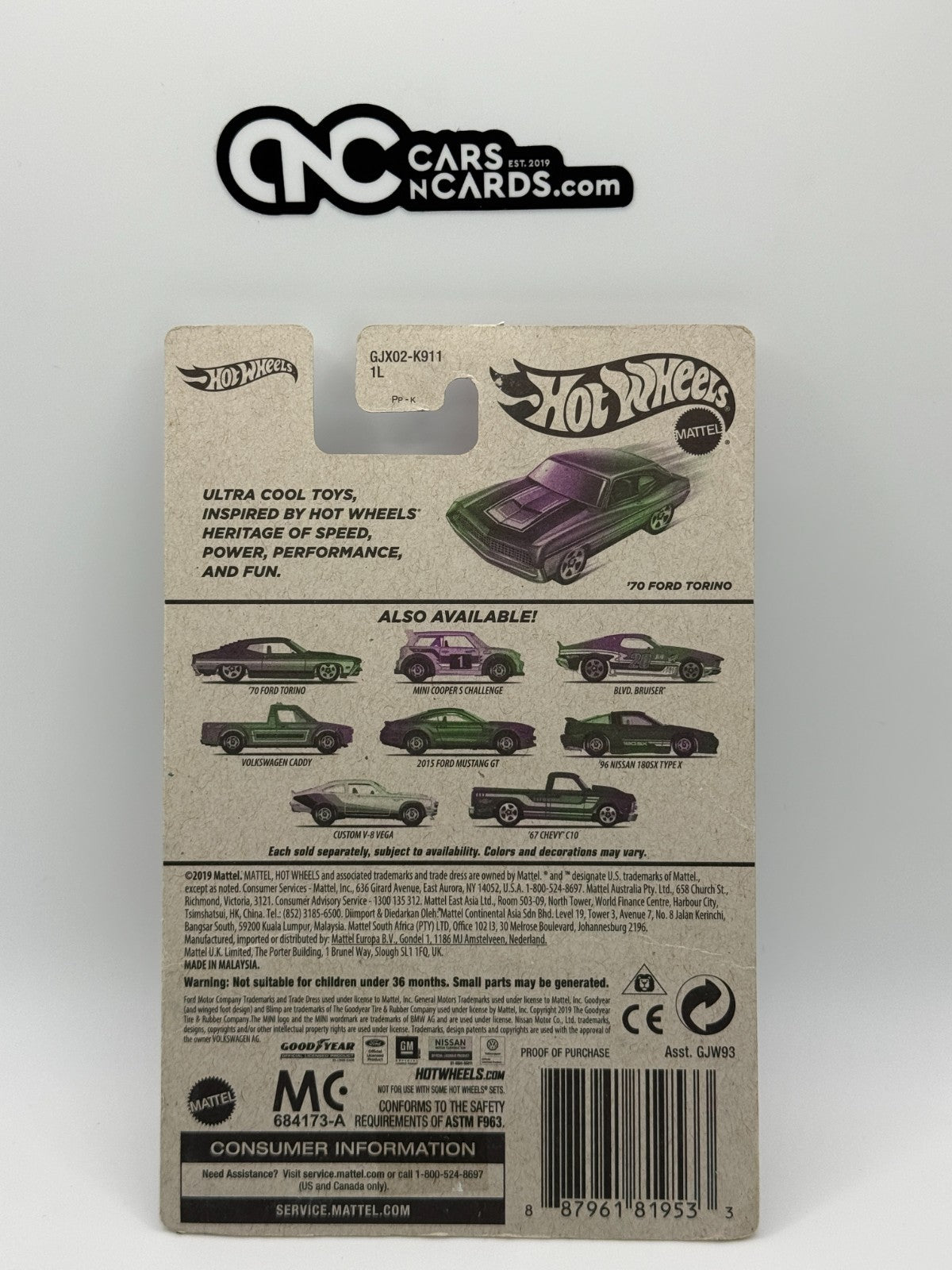 2020 Hot Wheels Flying Customs '70 Ford Torino (Card Damage)