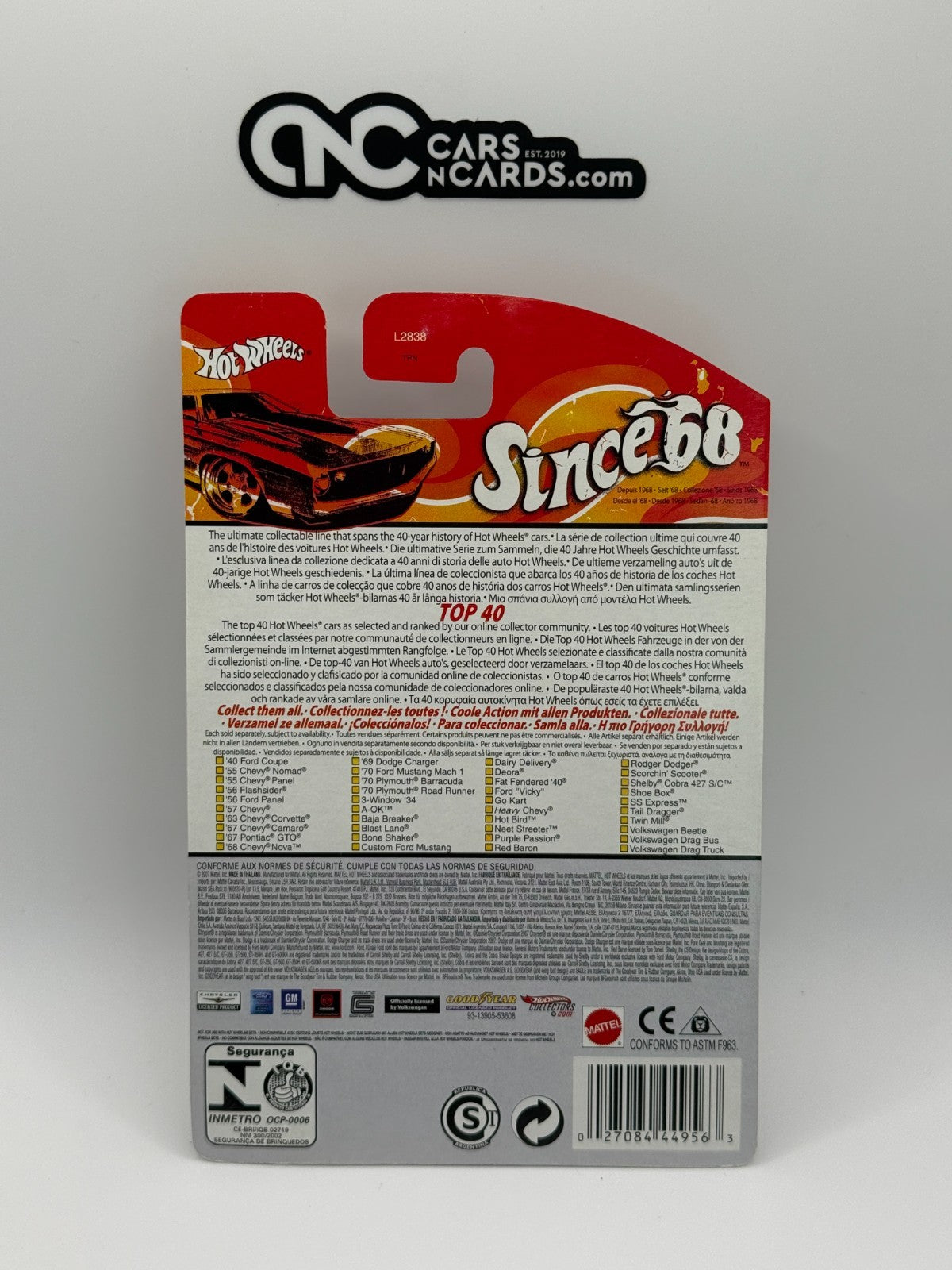 2007 Hot Wheels Since '68 Top 40 '57 Chevy Blue