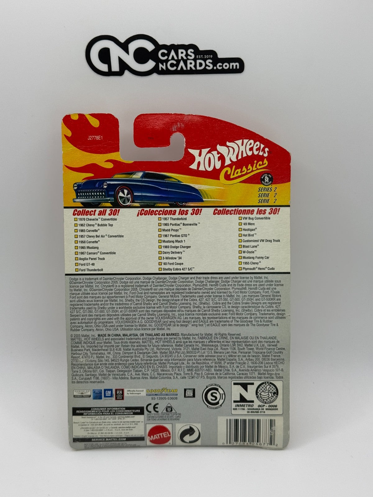 2005 Hot Wheels Classics Series 2 #22/30 '49 Merc Purple (Card Damage)