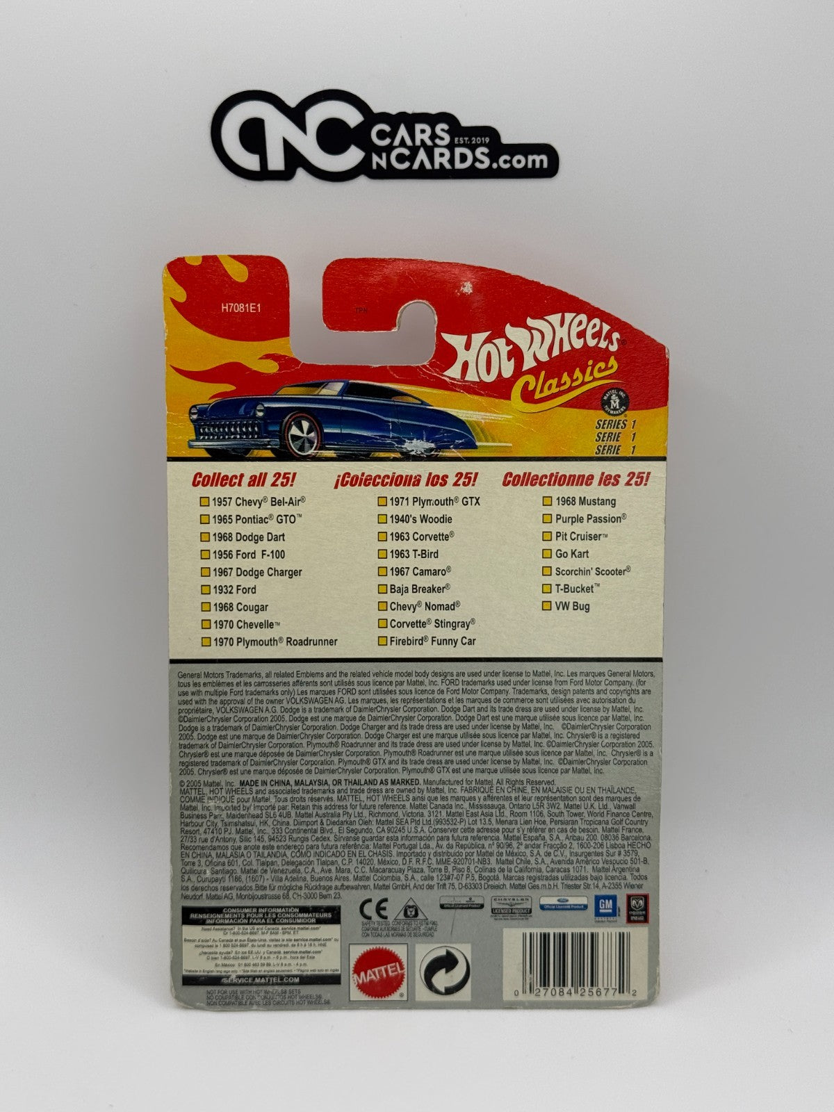 2005 Hot Wheels Classics Series 1 #16/25 Chevy Nomad Green (Card Damage)