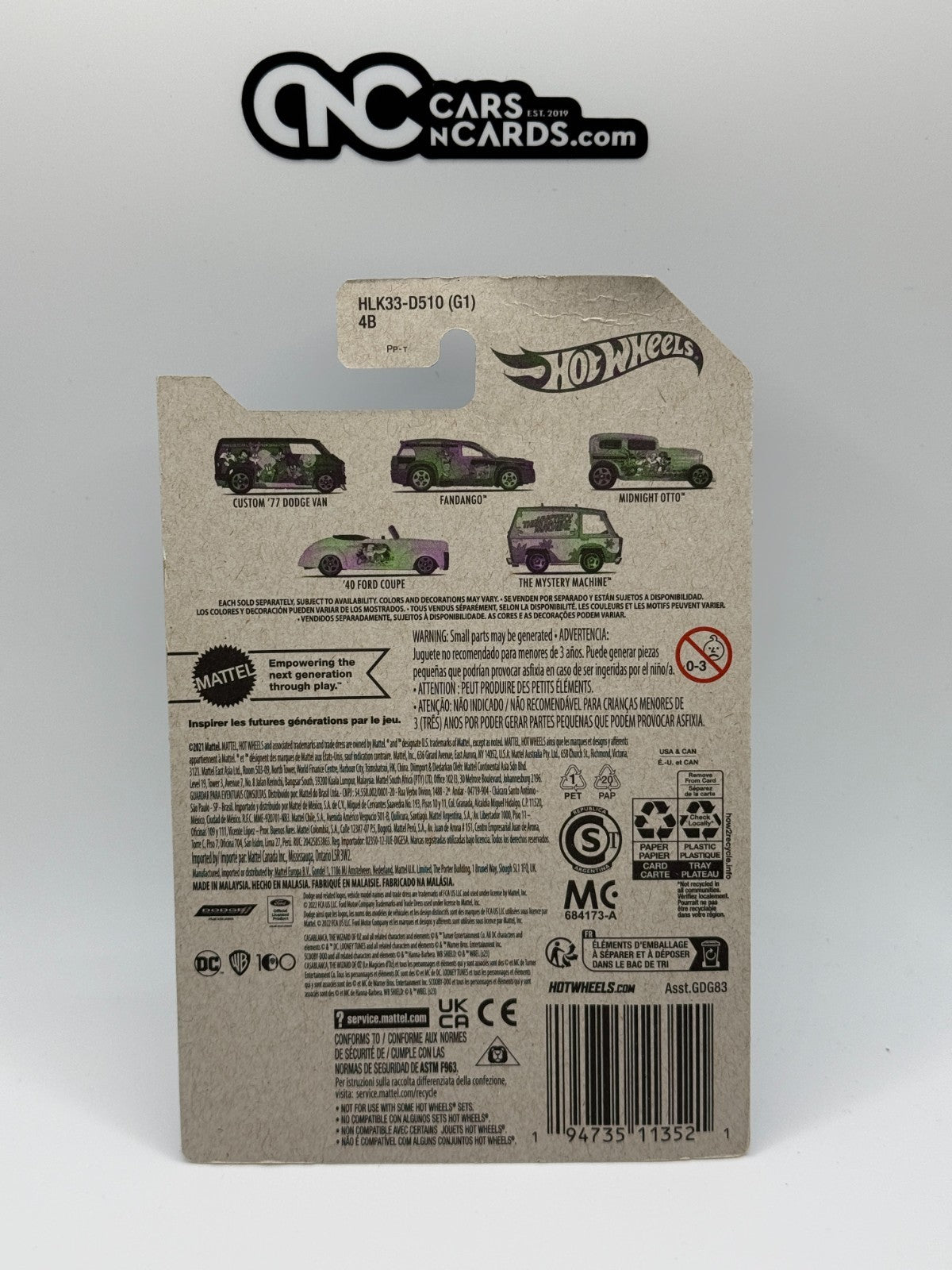 2023 Hot Wheels WB Warner Brothers The Mystery Machine (Soft Corners)