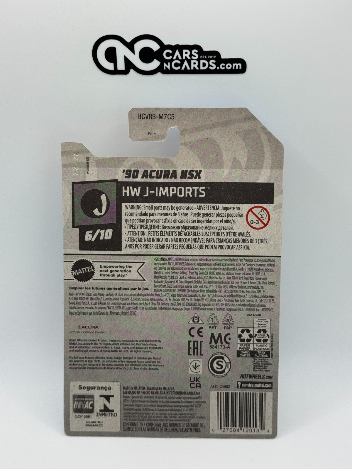 2022 Hot Wheels HW J-Imports 6/10 '90 Acura NSX Blue