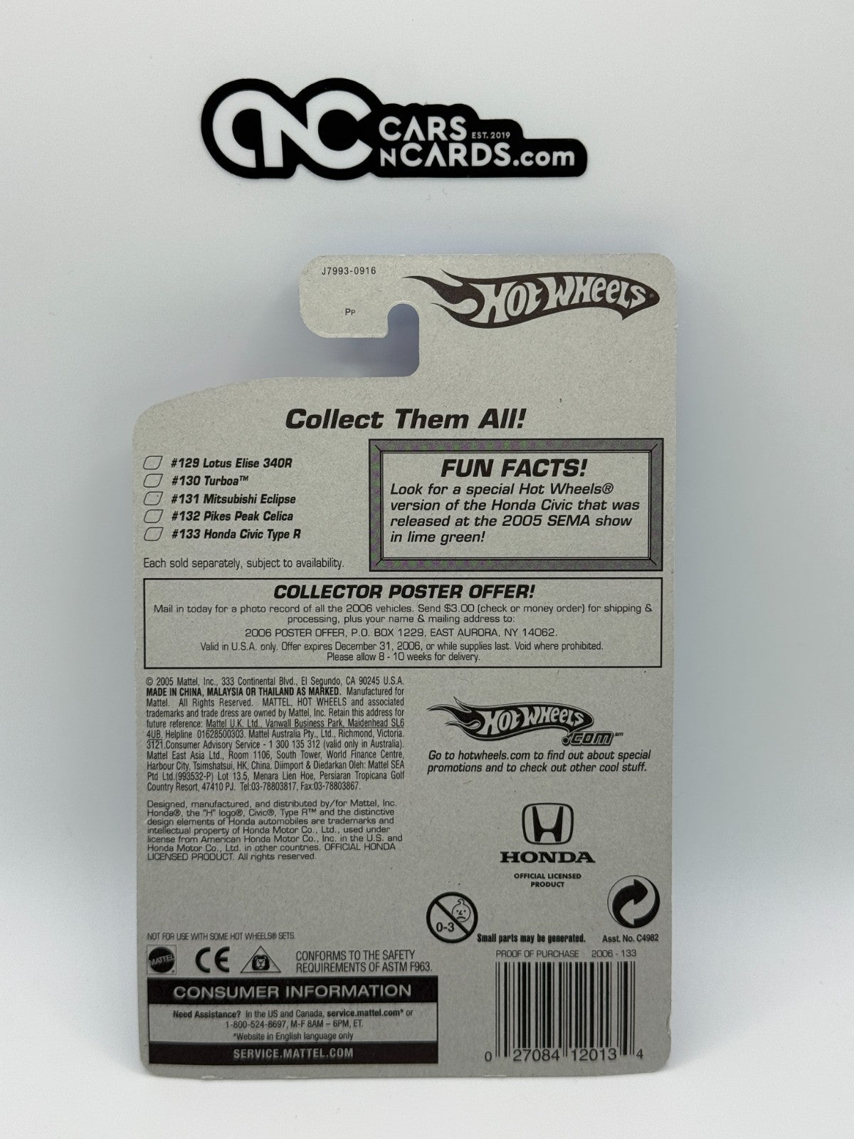 2006 Hot Wheels Honda Civic Type R White