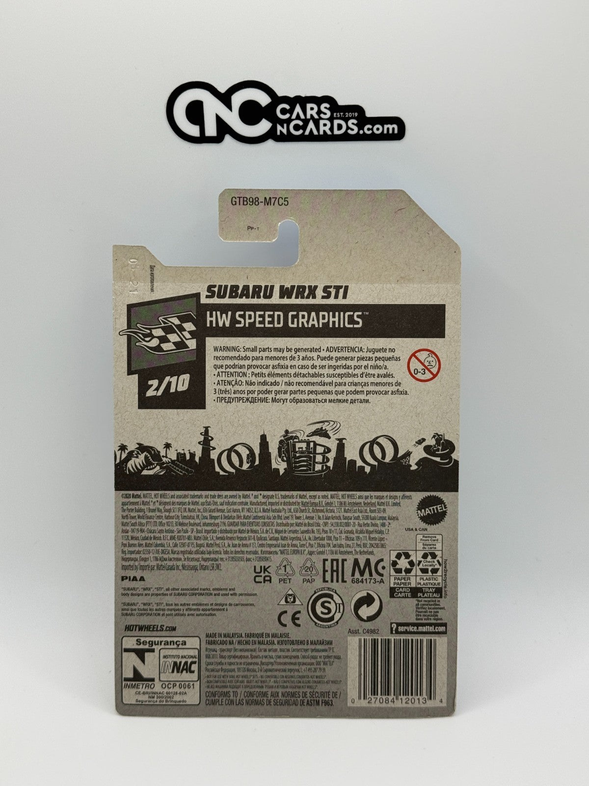 2021 Hot Wheels HW Speed Graphics 2/10 Subaru WRX STI White