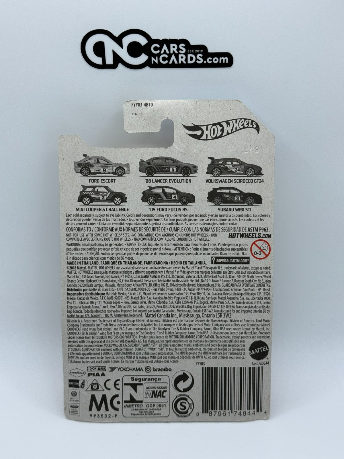 2019 Hot Wheels Rally Sport Series 6/6 Subaru WRX STI (Soft Corners)