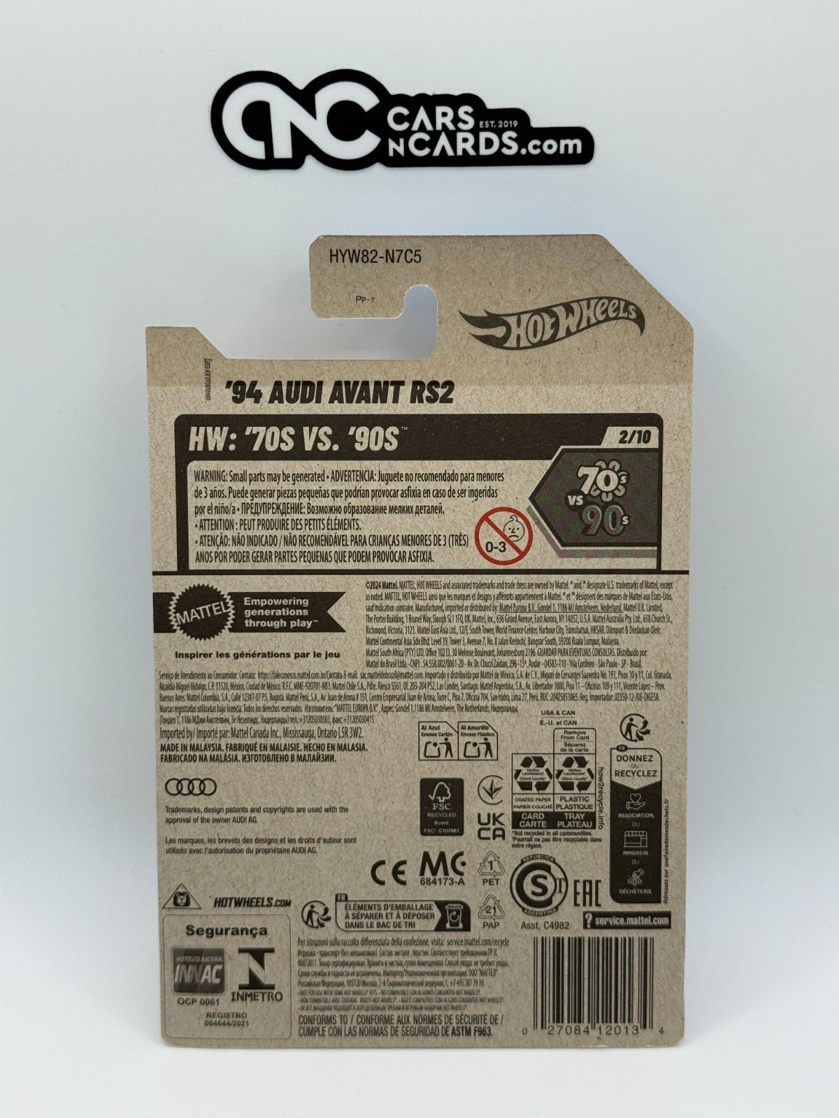 2025 Hot Wheels HW: '70s VS. '90s 2/10 '94 Audi Avant RS2 Brown