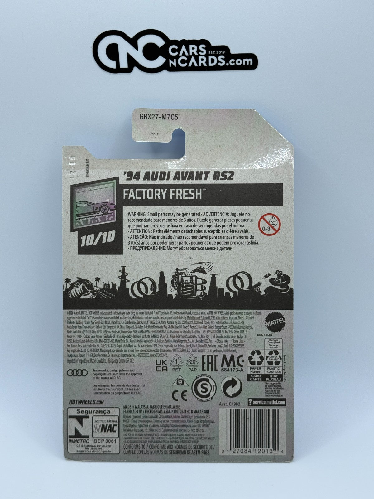 2021 Hot Wheels Factory Fresh 10/10 '94 Audi Avant RS2 Blue