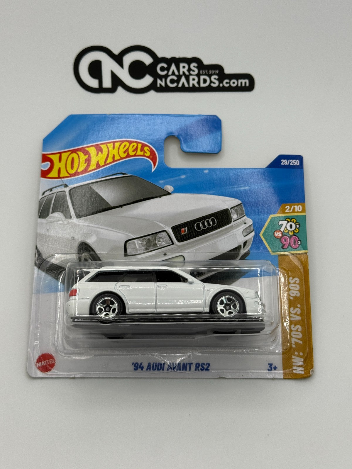 2025 Hot Wheels HW: '70s VS. '90s 2/10 '94 Audi Avant RS2 White (Short Card)