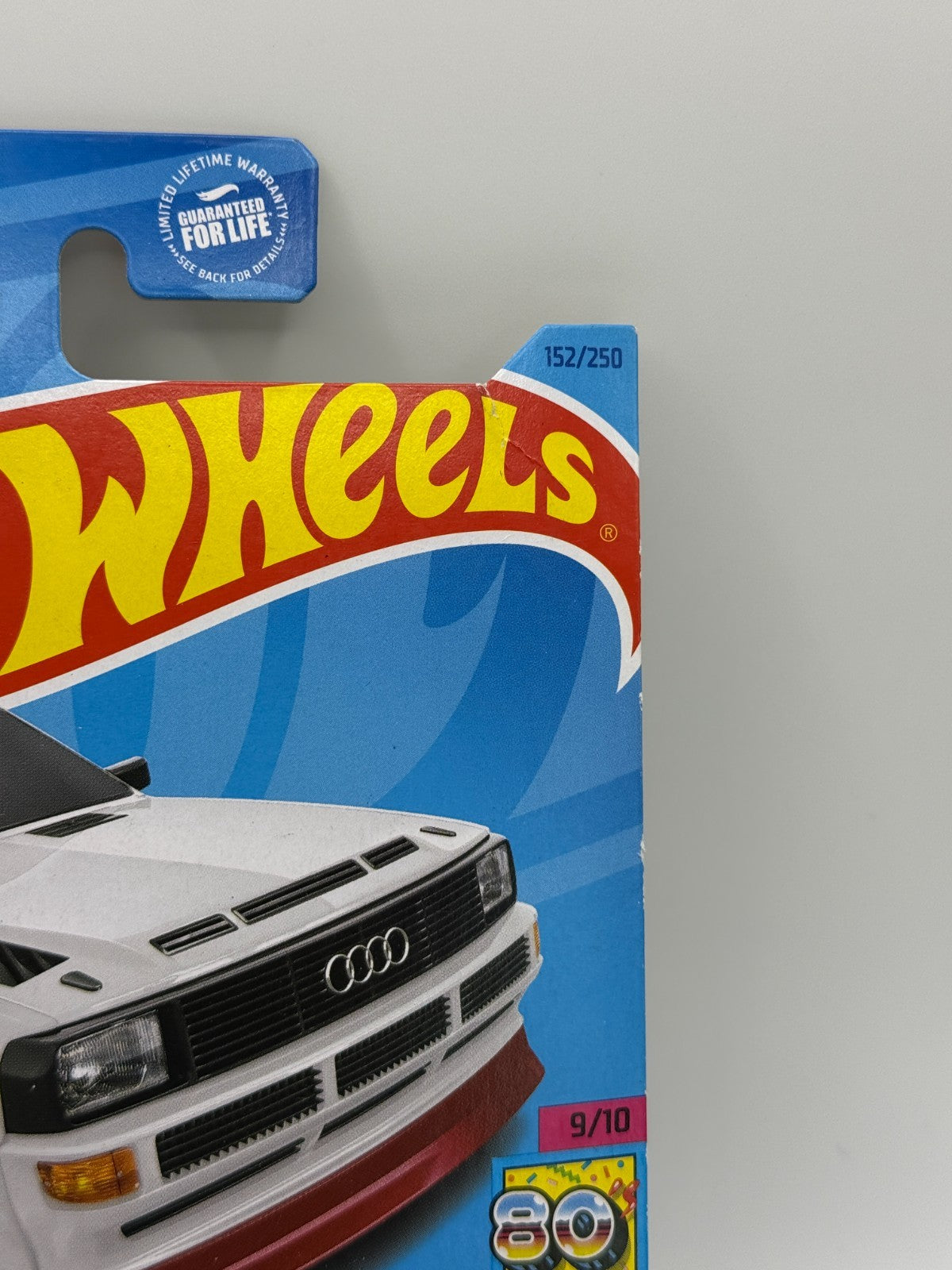 2023 Hot Wheels HW: The '80s 9/10 '84 Audi Sport Quattro White (Card Crease)