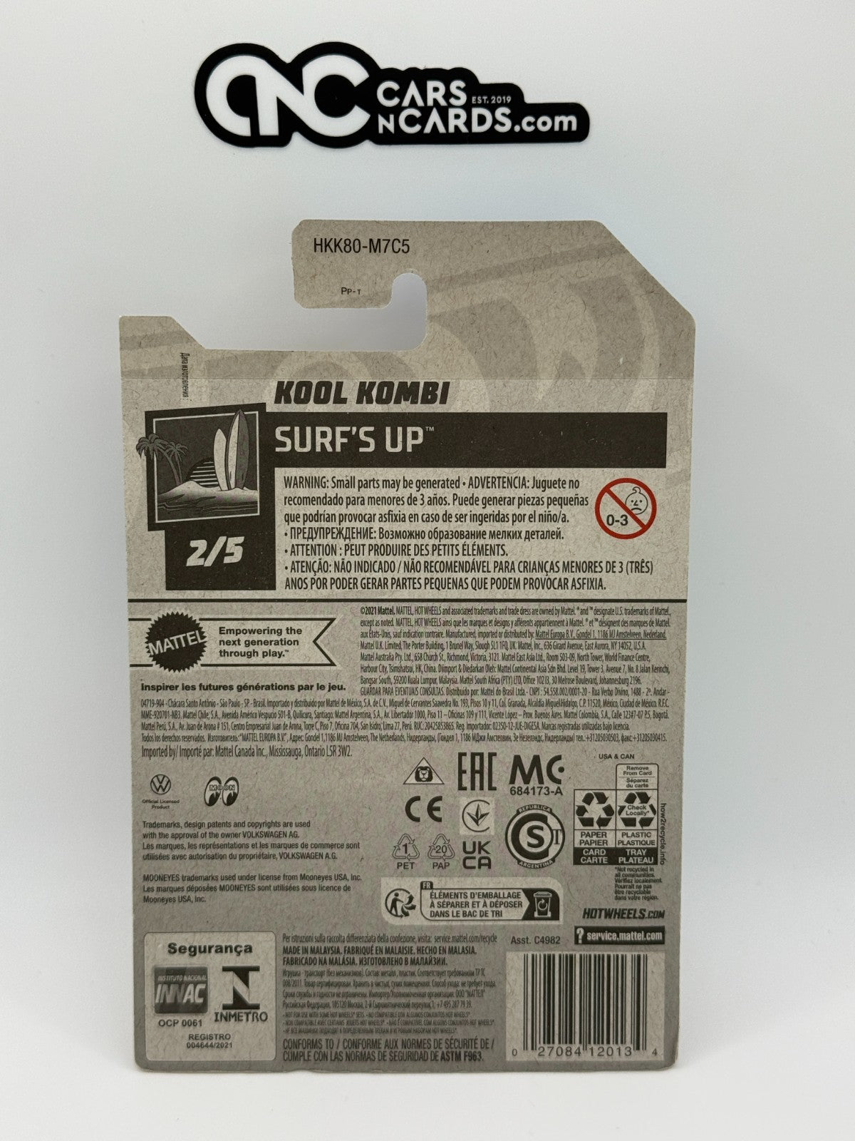 2023 Hot Wheels Surf's Up #2/5 Volkswagen Kool Kombi Mooneyes Black Soft Corners